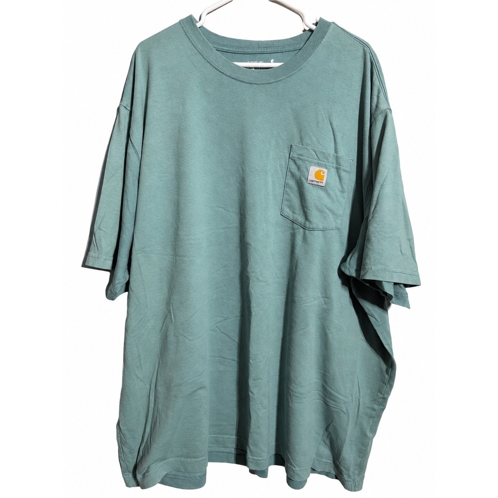 Carhartt K87 Mens Loose Fit Pocket T-Shirt Summer Blue Heather 3XL K87-M